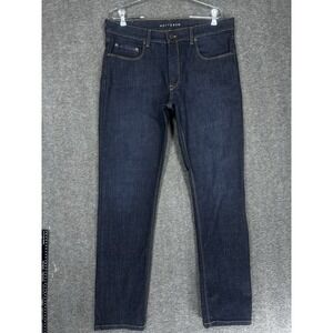 Mott & Bow Jeans Mens 34x32 Dark Wash Blue Crosby Slim Stretch Denim